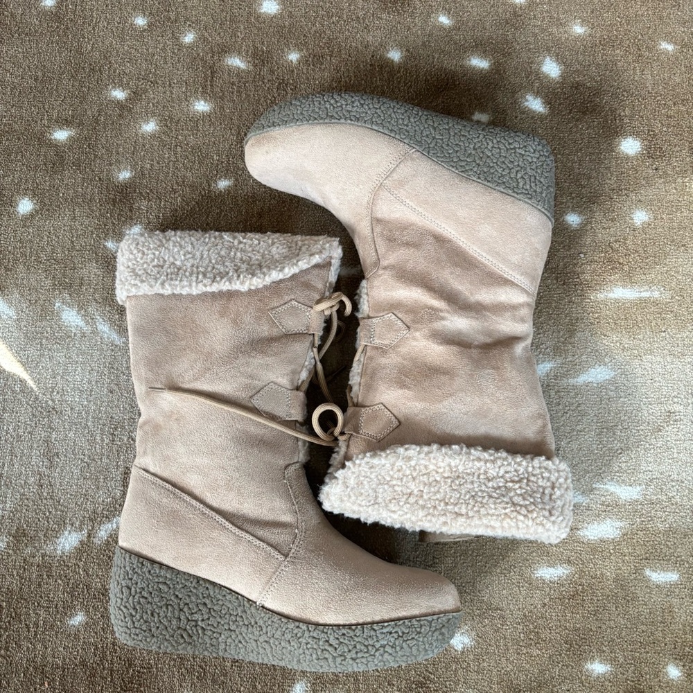 Route 66 Vegan Lace-up “Fleece” Lined Boots